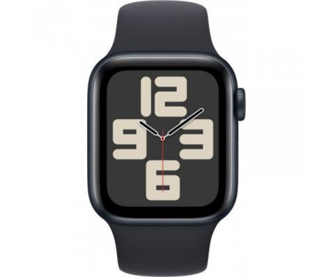 Apple Watch SE 2 44mm Midnight Aluminum Case with Midnight Sport Band (M/L) (MRE93) 2023